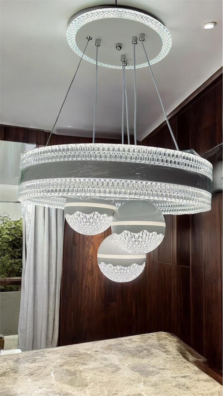Lámpara Colgante de Cristal Moderna y Elegante
