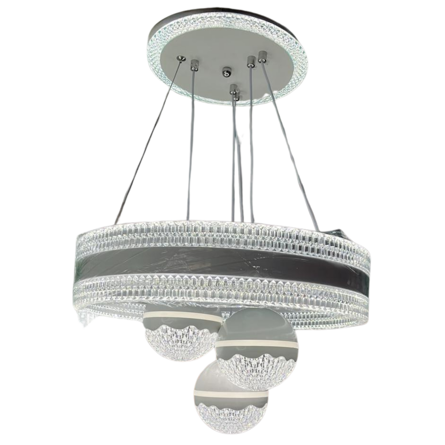 Lámpara Colgante de Cristal Moderna y Elegante