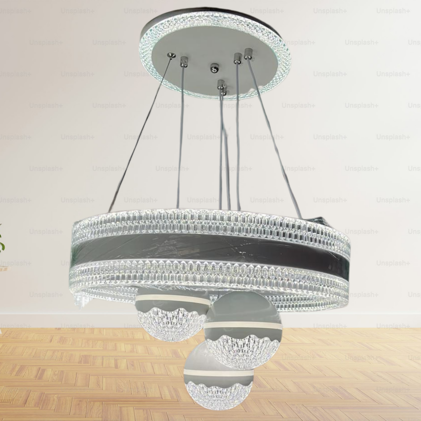 Lámpara Colgante de Cristal Moderna y Elegante
